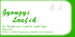 gyongyi laufik business card